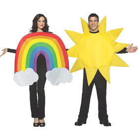 Rasta Imposta GC10081 Adult's Rainbow and Sun Couple Costumes