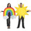 Rasta Imposta GC10081 Adult's Rainbow and Sun Couple Costumes
