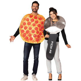 Rasta Imposta GC10322 Pepperoni Pizza &amp; Pizza Cutter Couples Costume