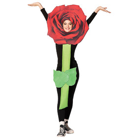 Rasta Imposta GC1167 Adult's Red Rose Flower Costume