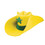 Rasta Imposta GC45YW Yellow Foam 40-Gallon Hat with Green Star