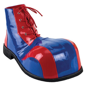 Pleasers HA100RDBU Clown Shoes Red &amp; Blue Patent