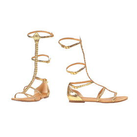 Morris Costumes Gold Cairo Gladiator Shoes