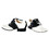 Morris Costumes HA64BWSM Women's Black &amp; White Saddle Shoes - Small