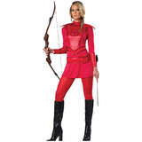 Morris Costumes Women's Red Warrior Huntress Costume