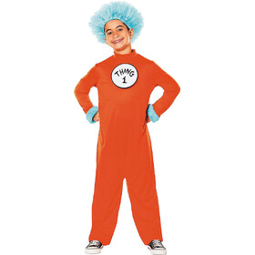 Morris Costumes ISD102812L Kids Dr. Seuss Thing 1 or Thing 2 Jumpsuit Costume