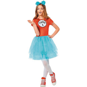 Morris Costumes ISD102822L Kids Dr. Seuss Thing 1 or Thing 2 Dress Costume