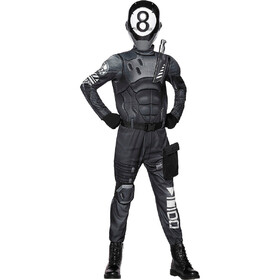 Morris Costumes ISD104152S Kids Fortnite 8-Ball Jumpsuit Costume - Small 4-6