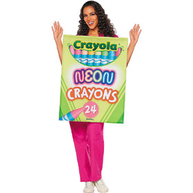 Crayola ISD107394N Adults Quick Change Crayola® Neon Crayon Box Costume