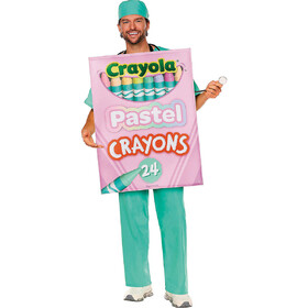 Crayola ISD107394P Adults Quik Change Crayola® Pastel Crayon Box Costume