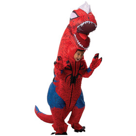 Morris Costumes JWC1134 Kids' Inflatable Spider-Rex Costume 8 and up