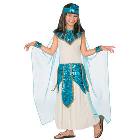 Morris Costumes Girl's Blue &amp; Gold Cleopatra Costume