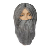 Lacey Wigs LW319GM Men's Gray Asian Man Wig and Beard