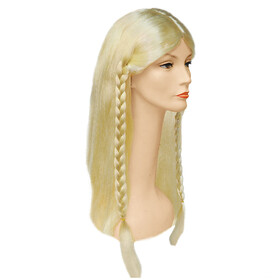 Lacey Wigs LW322BL Adult's Blonde Wig with Side Braids