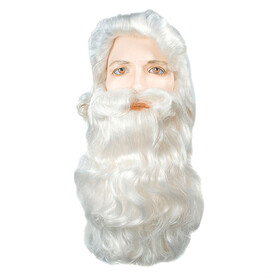 Morris Costumes LW509WT White Santa Wig &amp; Beard Set