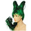 Morris Costumes LW-667BKGR Hair Sculpture Black/Green