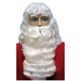 Morris Costumes LW68WT Santa Wig And Beard Deluxe Set LW68