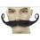 Lacey Wigs LW784BK Men's Black Giant Synthetic Mustache
