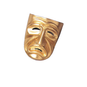 Morris Costumes MA804 Adult's Gold Tragedy Mask