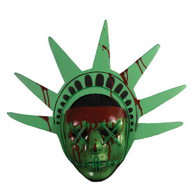 Morris Costumes MABZUS100 Adult's The Purge&#153; Lady Liberty Light Up Mask