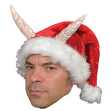 Morris Costumes MATT131 Adult's Red Santa Hat with Devil Horns