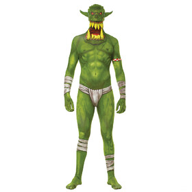 Morris Costumes Men's Green Orc Morphsuit Costume