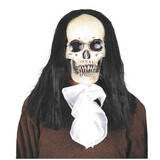 Morris Costumes MR031044 Goth Skull Deluxe Adult Mask with Hair