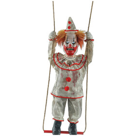 Morris Costumes MR039122 46" Hanging Animated Swinging Happy Clown Halloween Decoration