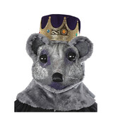 Morris Costumes MR039126 Adult's Mouse King Headpiece with Purple & Red Crown