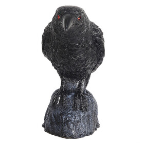 Morris Costumes MR122899 13" Animated Raven with Turning Head &amp; Sounds Halloween Decoration