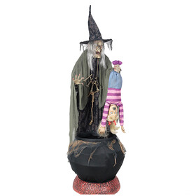 Seasonal Visions MR124462 80" Stew Brewing Witch Animated Prop