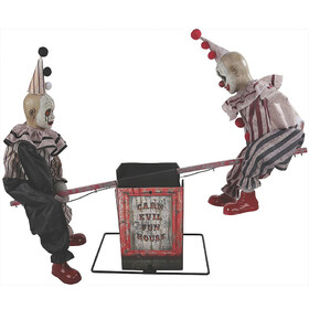 Morris Costumes MR124529 Animated See-Saw Clowns Halloween Decoration
