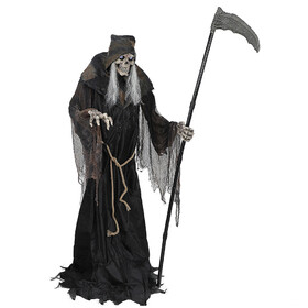 Morris Costumes MR124910 6' Lunging Reaper with Digital Eyes Animated Prop