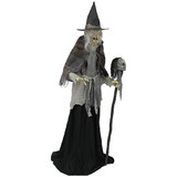 Morris Costumes MR124911 6' Lunging Witch With Digital Eyes Animated Pro