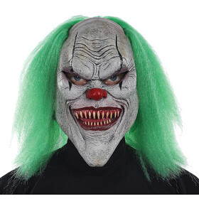 Morris Costumes MR131301 Adult's Evil Clown Mask with Green Hair