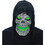 Seasonal Visions MR131926 Flaming Green Skull Mask with Hood