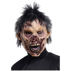 Morris Costumes MR135005 Adult's Zombie Mask with Black Hair