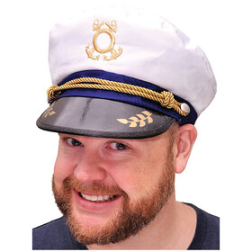 Morris Costumes MR168019 Adult's White Captain Hat
