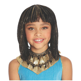 Morris Costumes MR172007 Synthetic Child's Gold &amp; Black Cleopatra Wig