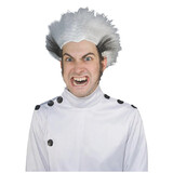 Morris Costumes Mad Science Wig White with Black Stripe