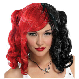 Morris Costumes MR179606 Women's Red &amp; Black Gothic Lolita Wig