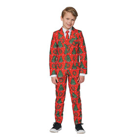 Morris Costumes Boy's Red Christmas Suit Costume