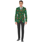 Morris Costumes Men's Green Christmas Jacket & Tie