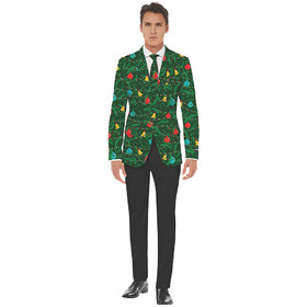 Morris Costumes Men's Green Christmas Jacket &amp; Tie