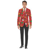 Morris Costumes Men's Red Icon Christmas Jacket & Tie