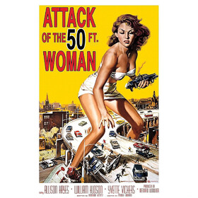 Paper Magic PM11384 Attack of the 50 Foot Woman Movie Poster Cling