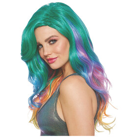 Dreamgirl RL11885 Adult Rainbow Wig