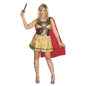 Dreamgirl RL8123XL Women's Golden Gladiator Costume