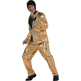 Rubies RU56249LG Men's Grand Heritage Gold Lam&#233; Suit Costume - Large
