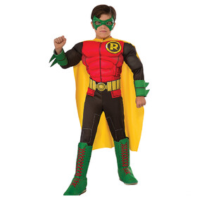 Morris Costumes Boy's Deluxe Photo Real Muscle Chest Robin Costume